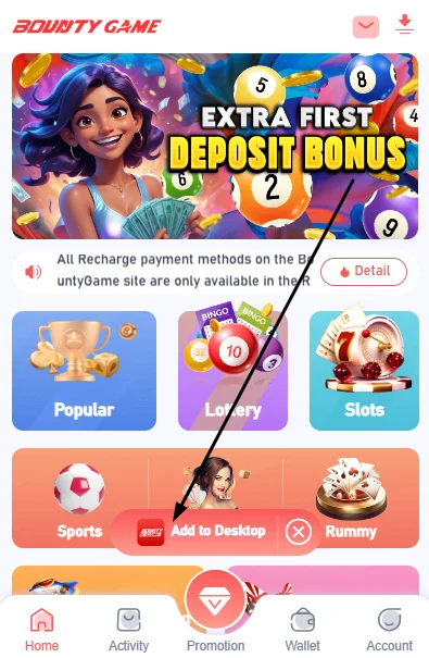 Click on Add to desktop button